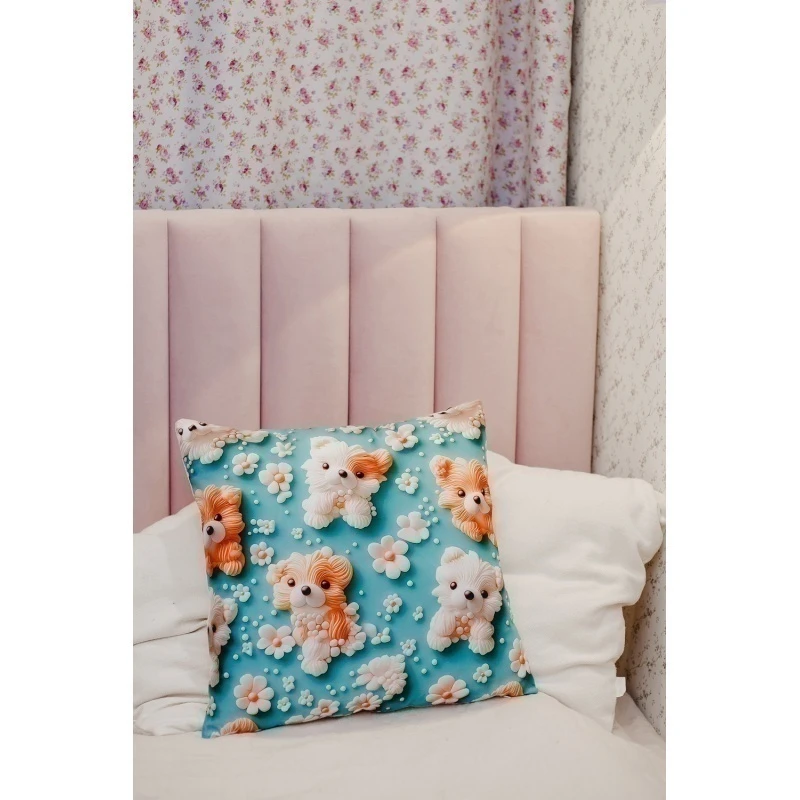 Наволочка декоративная декоративная 1 шт 3D эффект (собаки)