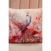 Наволочка декоративная декоративная 3 шт Павлины 3D (розовый)