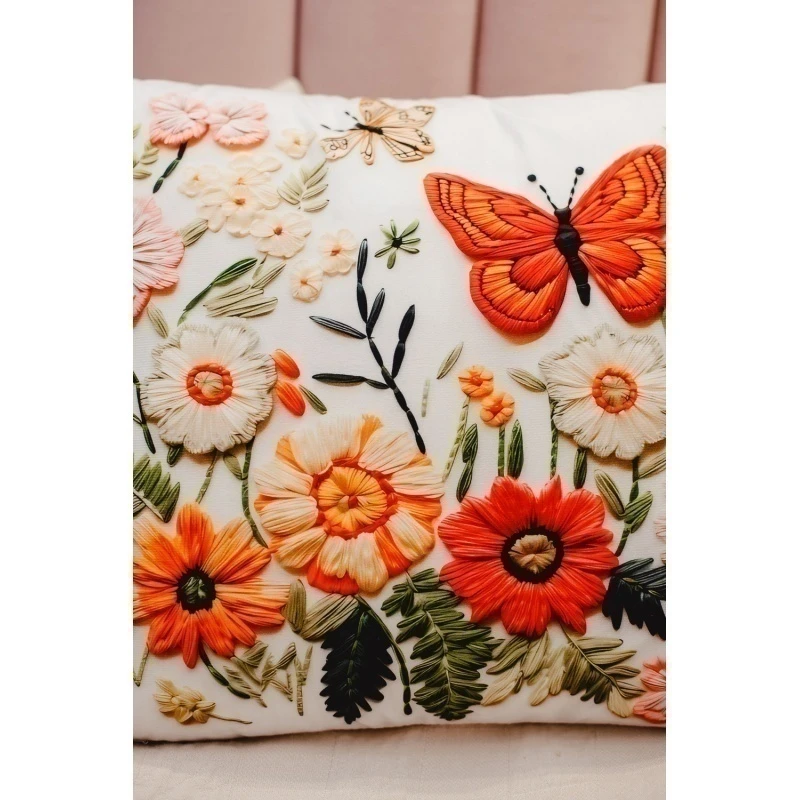 Наволочка декоративная декоративная 2 шт 3D эффект (бежевый)