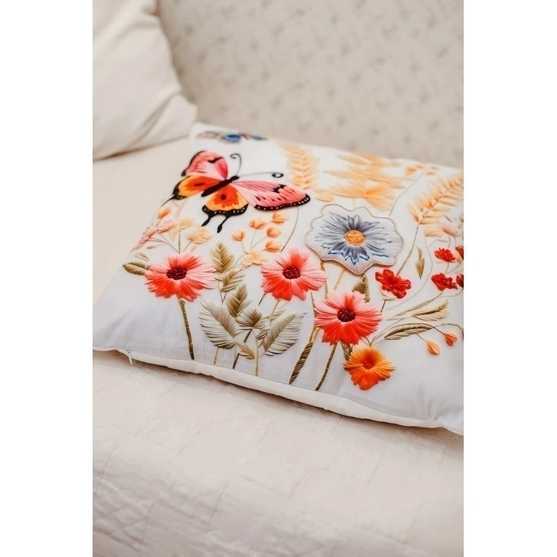 Наволочка декоративная декоративная 2 шт 3D эффект (бежевый)