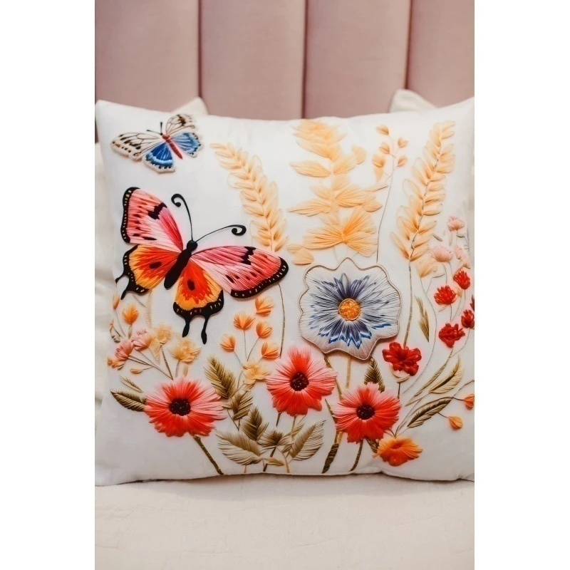 Наволочка декоративная декоративная 2 шт 3D эффект (бежевый)