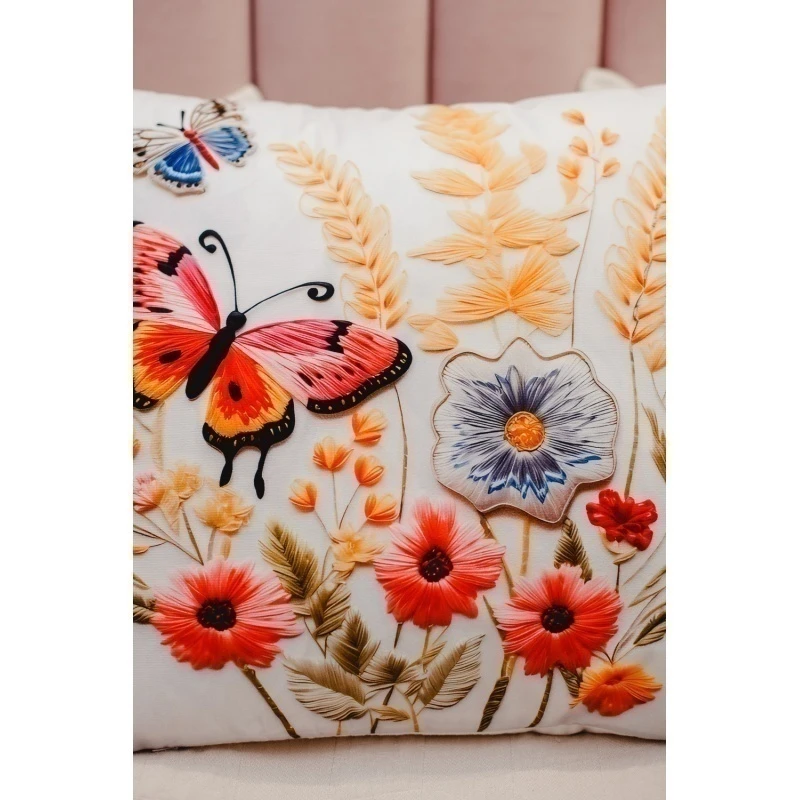 Наволочка декоративная декоративная 2 шт 3D эффект (бежевый)