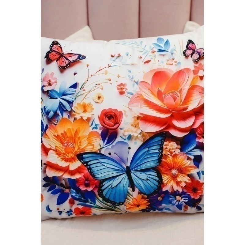 Наволочка декоративная декоративная 2 шт 3D эффект (синий)