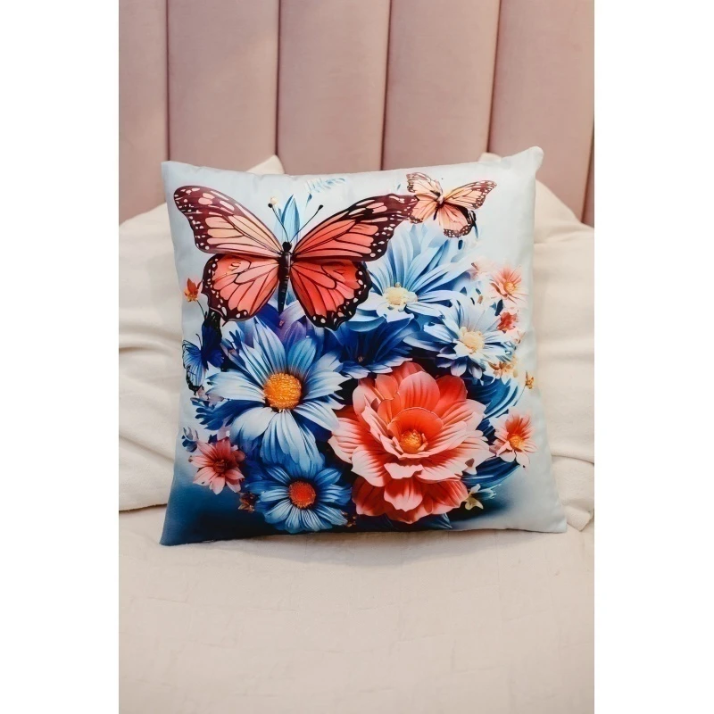 Наволочка декоративная декоративная 2 шт 3D эффект (синий)