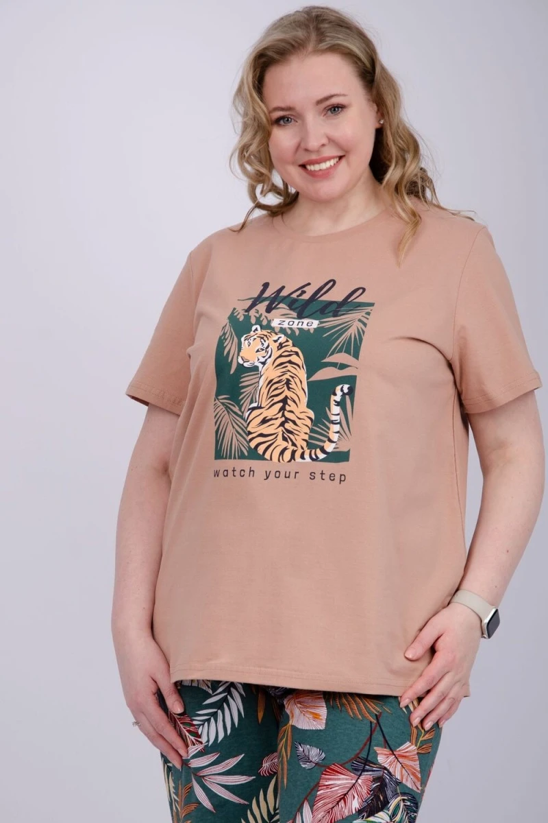 Пижама с брюками Медина (кофе)