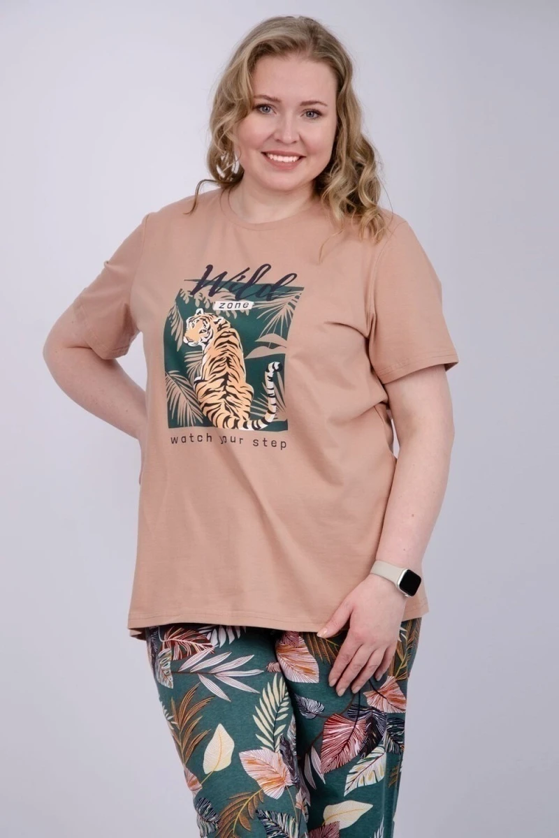 Пижама с брюками Медина (кофе)