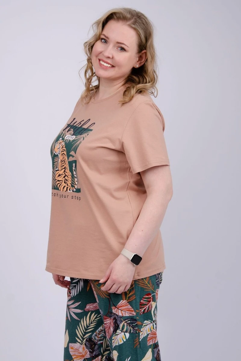 Пижама с брюками Медина (кофе)