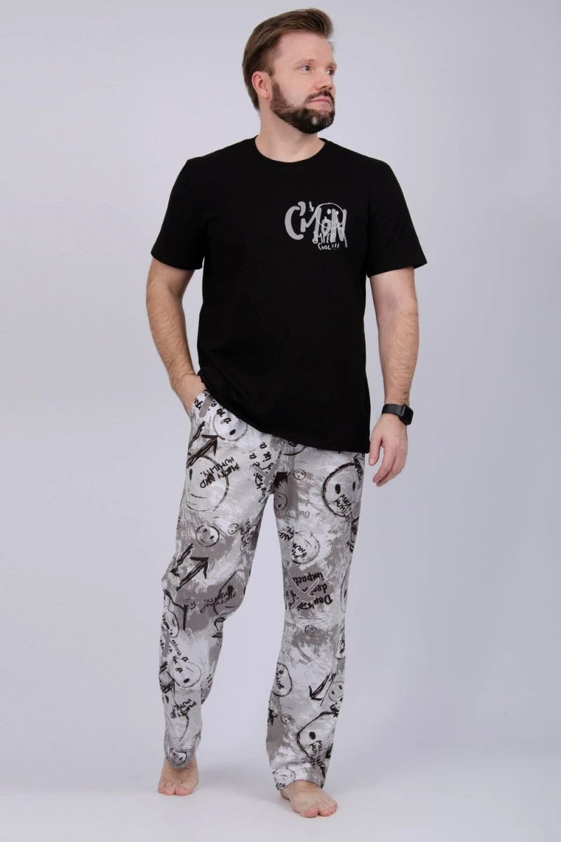 Пижама с брюками Неро (черный)