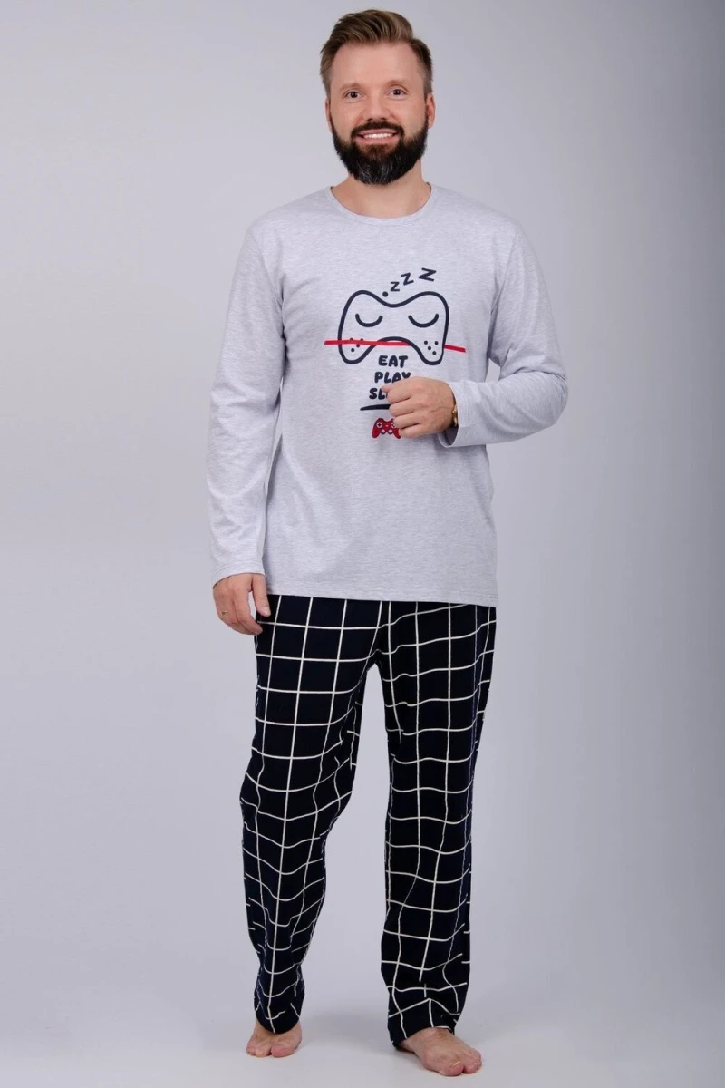 Пижама с брюками Стэнли (темно-синий)