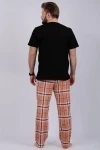 Пижама с брюками Альпы 2 (черный/коричневый)
