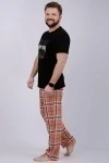 Пижама с брюками Альпы 2 (черный/коричневый)