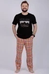 Пижама с брюками Альпы 2 (черный/коричневый)