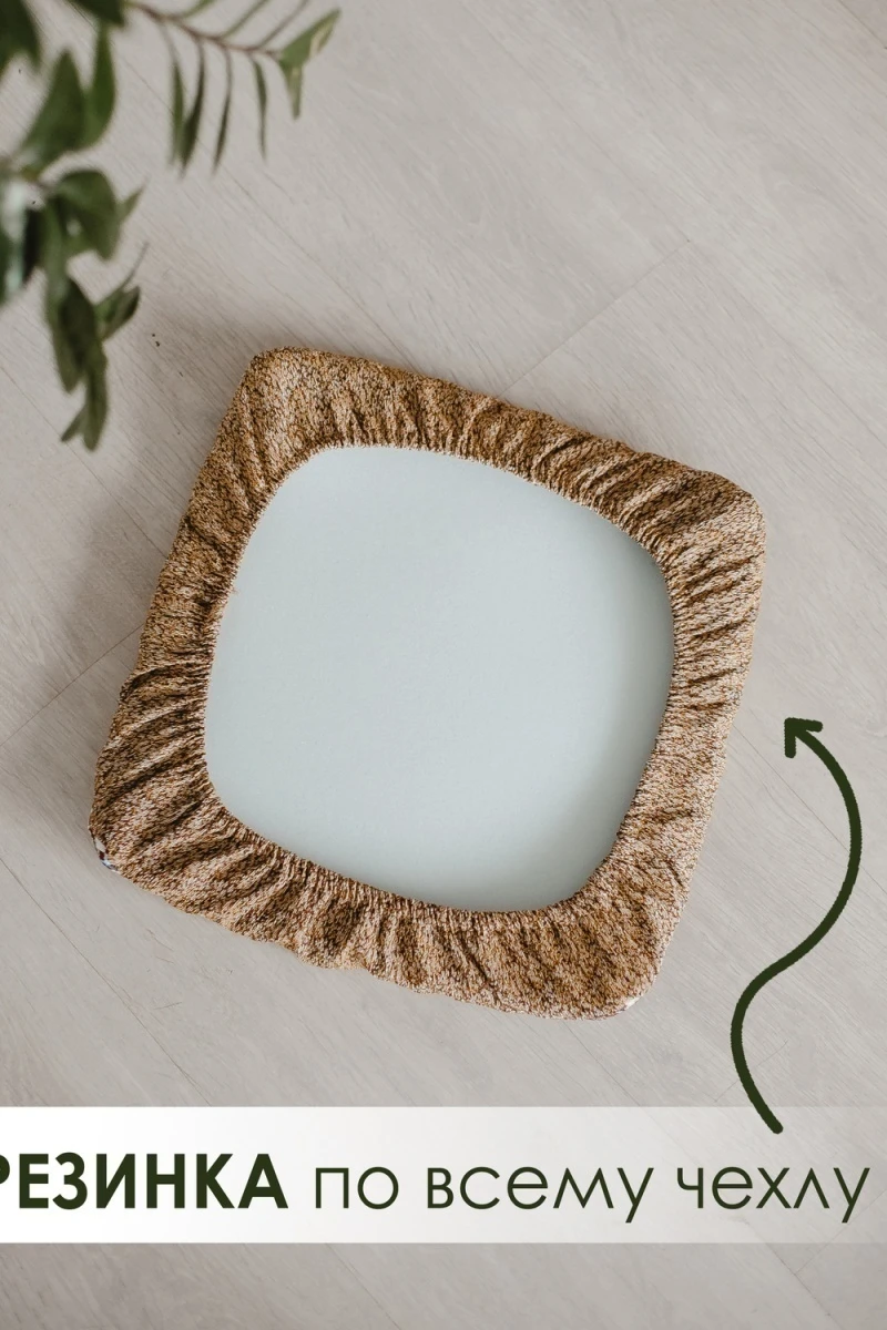 Подушка для мебели Сидушка на табурет квадратная (бабочка-фиолетовая)