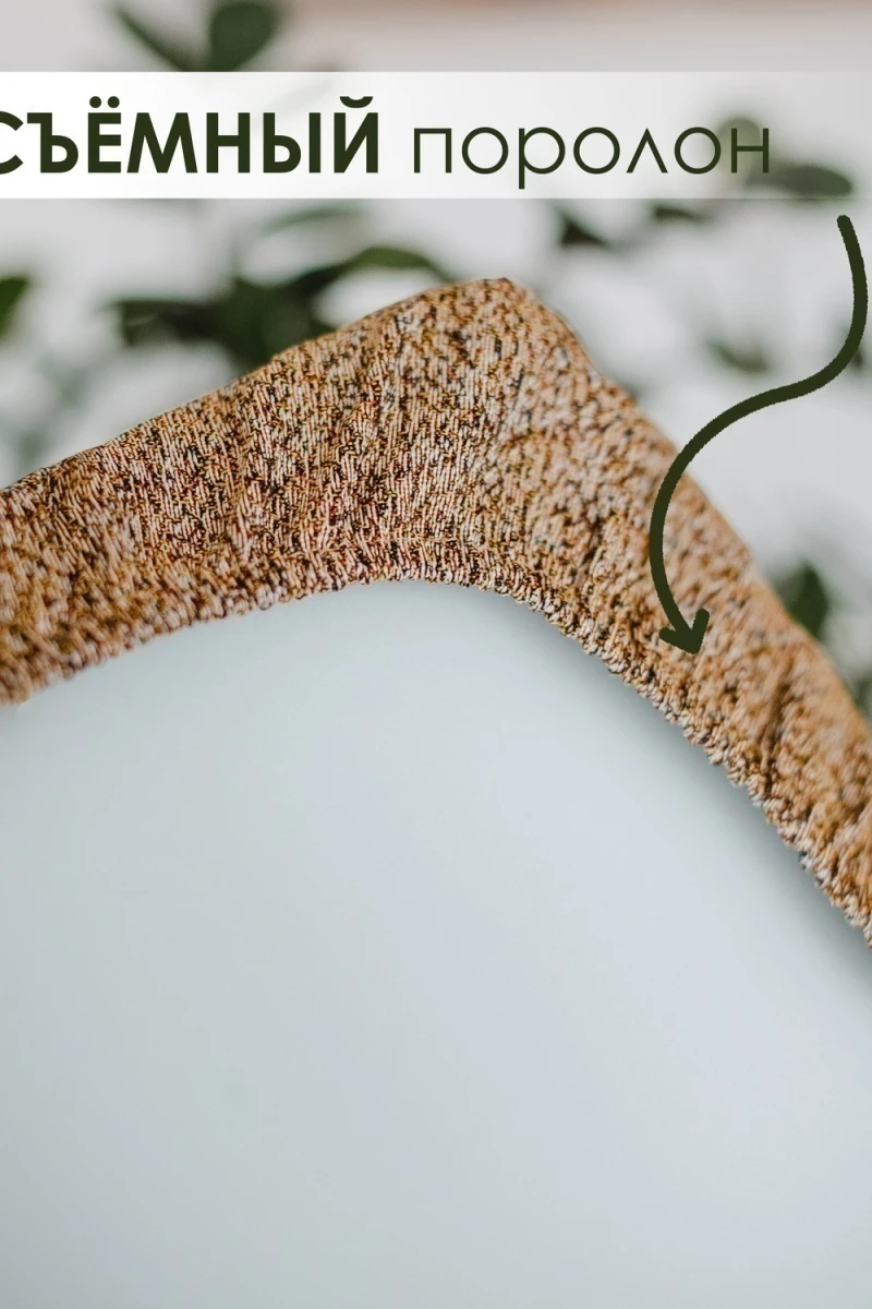 Подушка для мебели Сидушка на табурет квадратная (бабочка-фиолетовая)