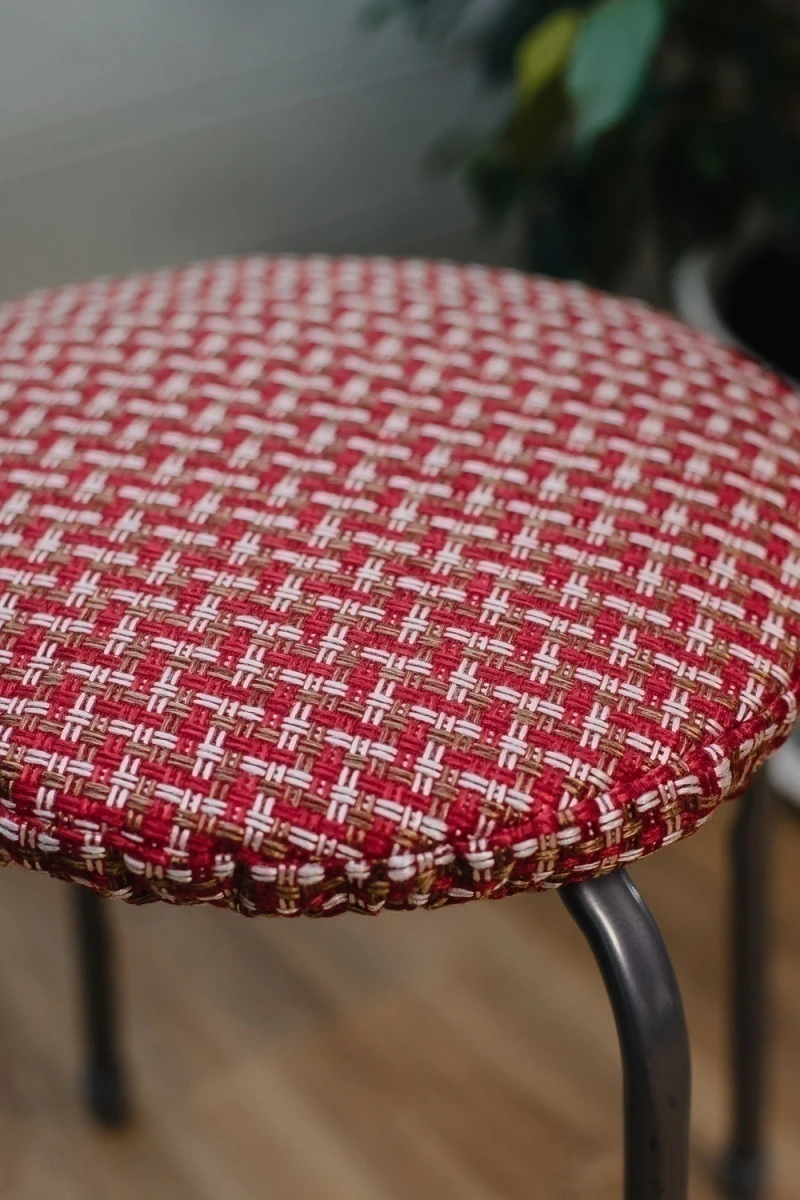 Подушка для мебели Плетенка черный 4 шт (красный)