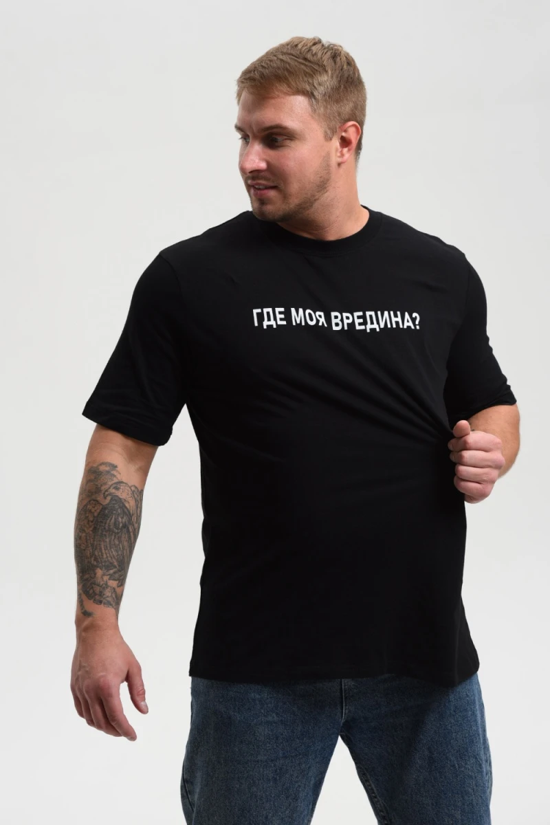 Футболка 8539 (черный+вредина)