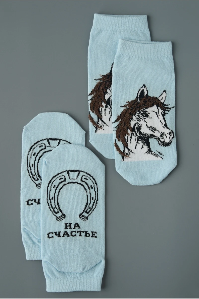 Носки стандарт Подкова (набор 2 пары) (голубой)