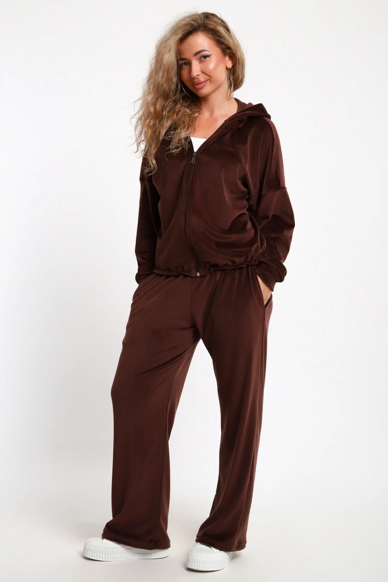 Костюм с брюками 061 (коричневый)