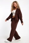 Костюм с брюками 061 (коричневый)