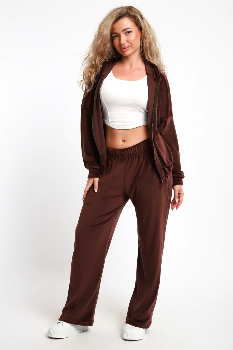 Костюм с брюками 061 (коричневый)