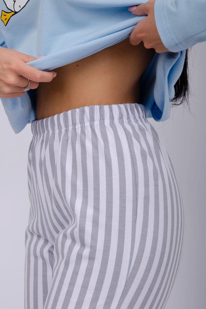 Пижама с брюками Ути-пути (голубой)