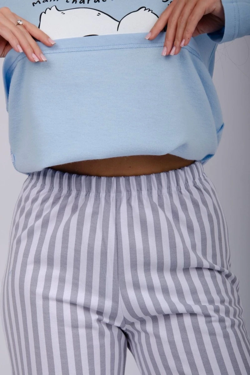 Пижама с брюками Ути-пути (голубой)