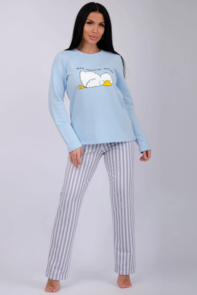 Пижама с брюками Ути-пути (голубой)