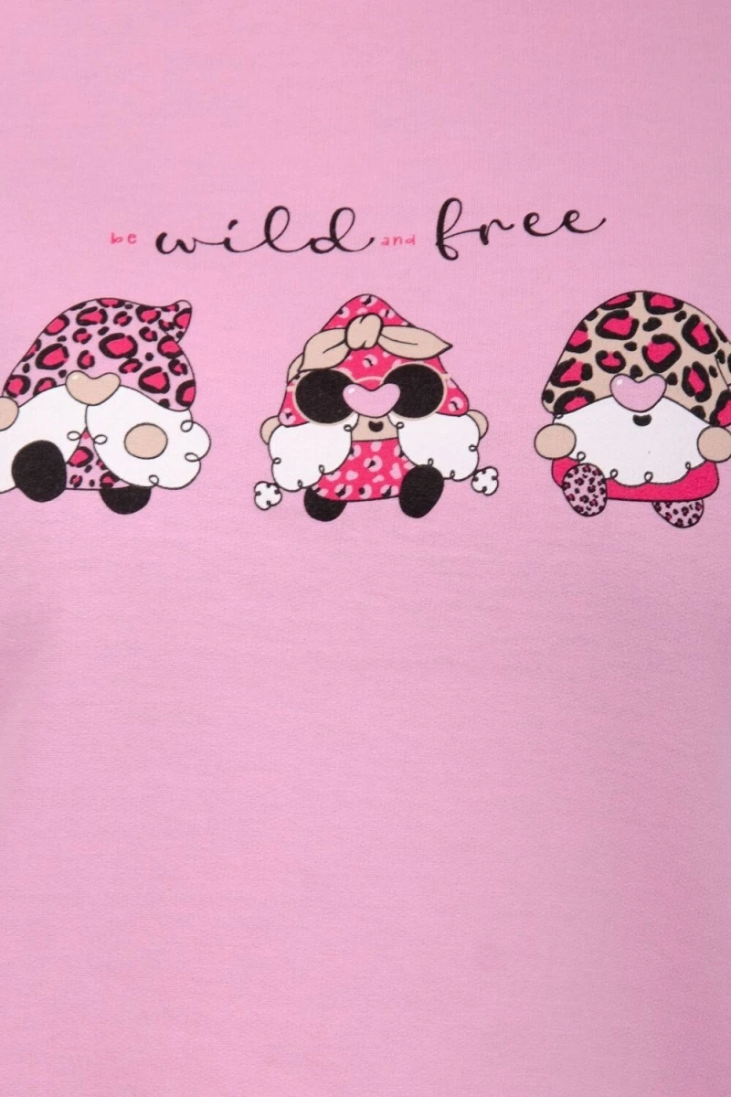 Пижама с брюками Гномы (розовый)