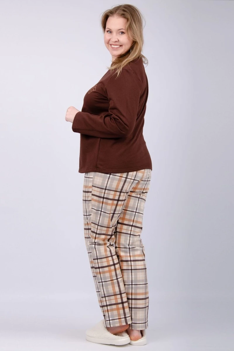 Пижама с брюками Голди (шоколадный)