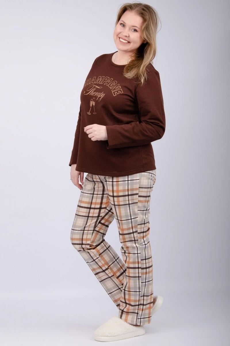 Пижама с брюками Голди (шоколадный)