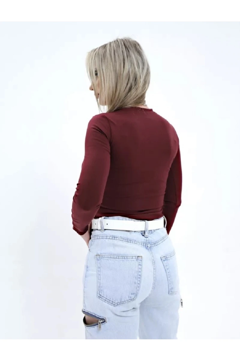 Лонгслив лонг_и (бордовый)