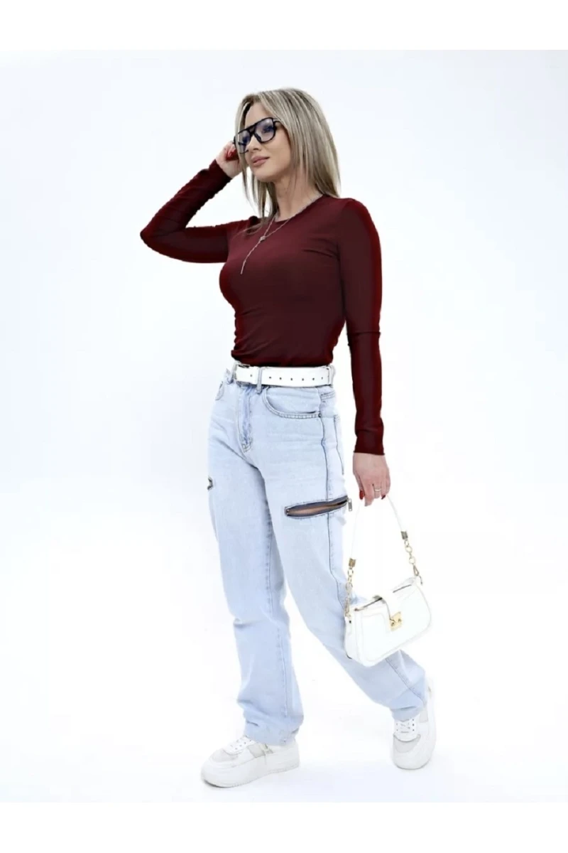 Лонгслив лонг_и (бордовый)