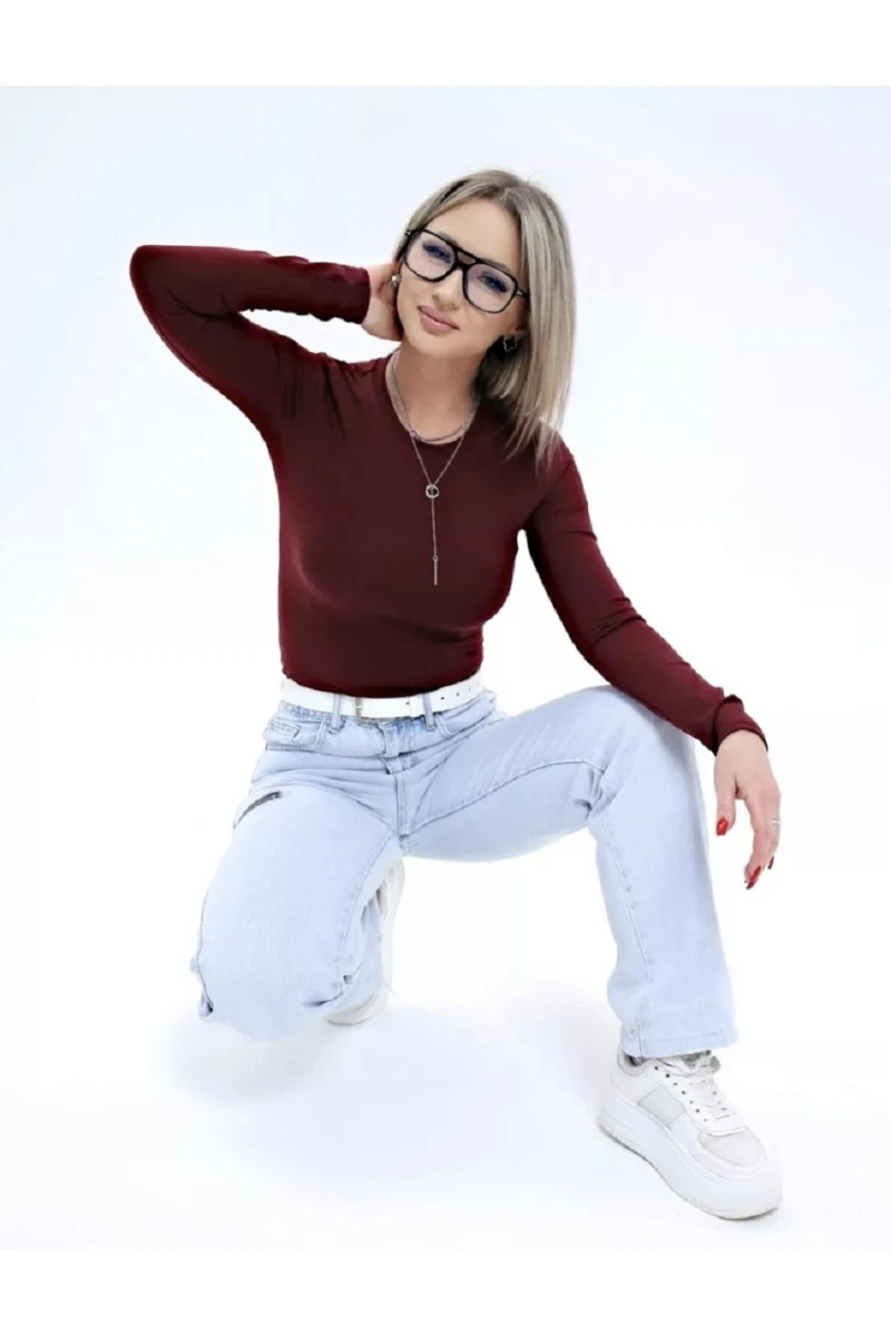 Лонгслив лонг_и (бордовый)