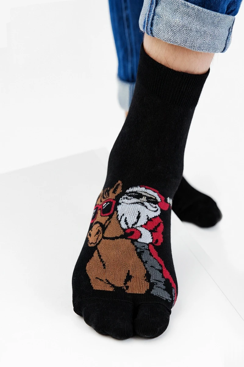 Носки стандарт Мороз на коне (черный)