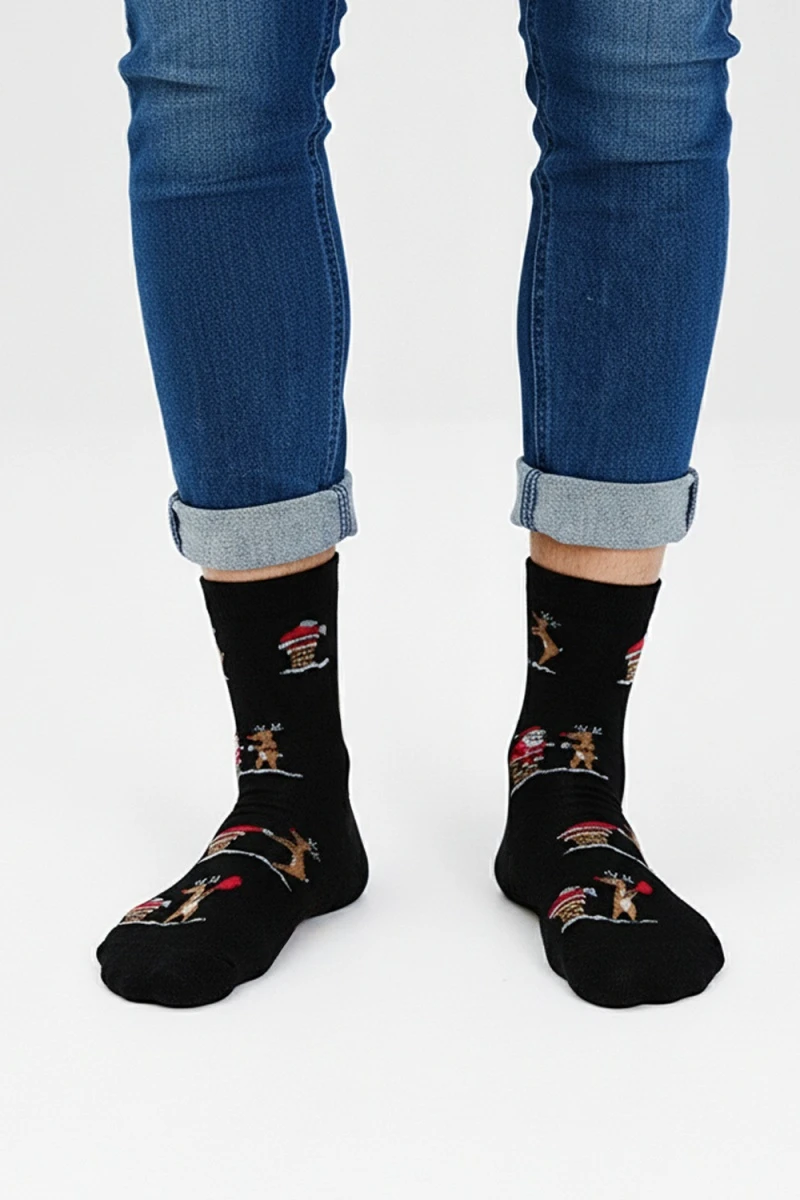 Носки стандарт Новогодняя история (черный)