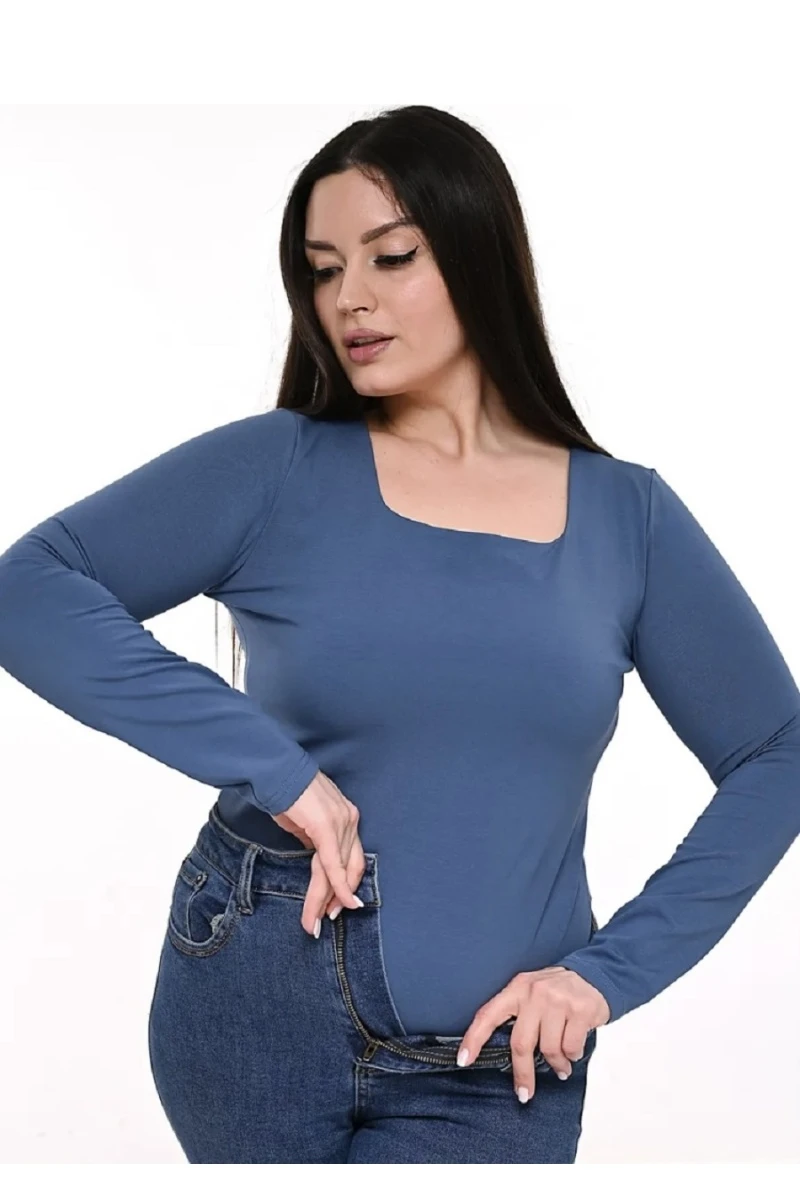 Комбидресс с вырезом (индиго)