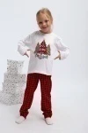 Детская пижама с брюками П324 Нарядные Ёлочки (красный,белый)