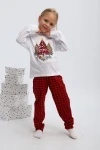 Детская пижама с брюками П324 Нарядные Ёлочки (красный,белый)