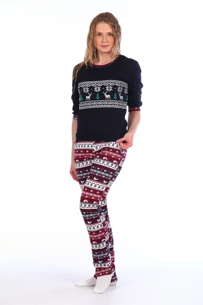 Костюм с брюками с брюками 145 (сине-красный)