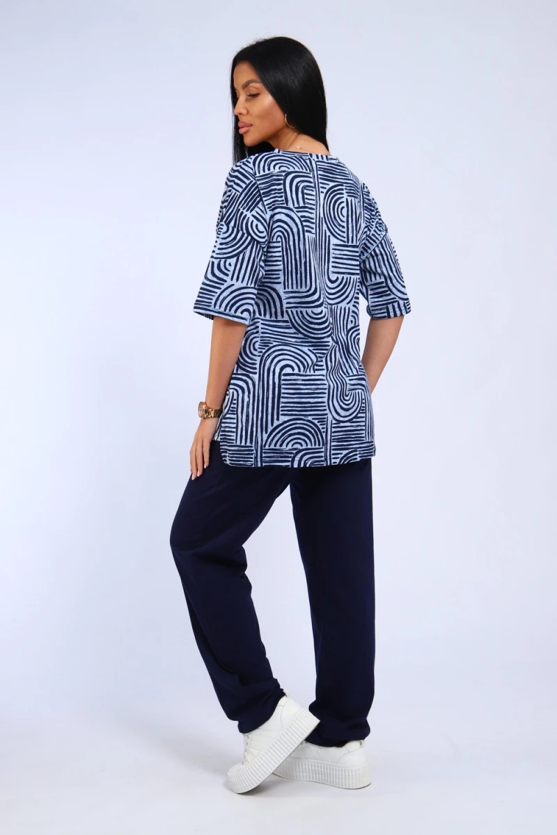 Костюм с брюками 344 (голубой)