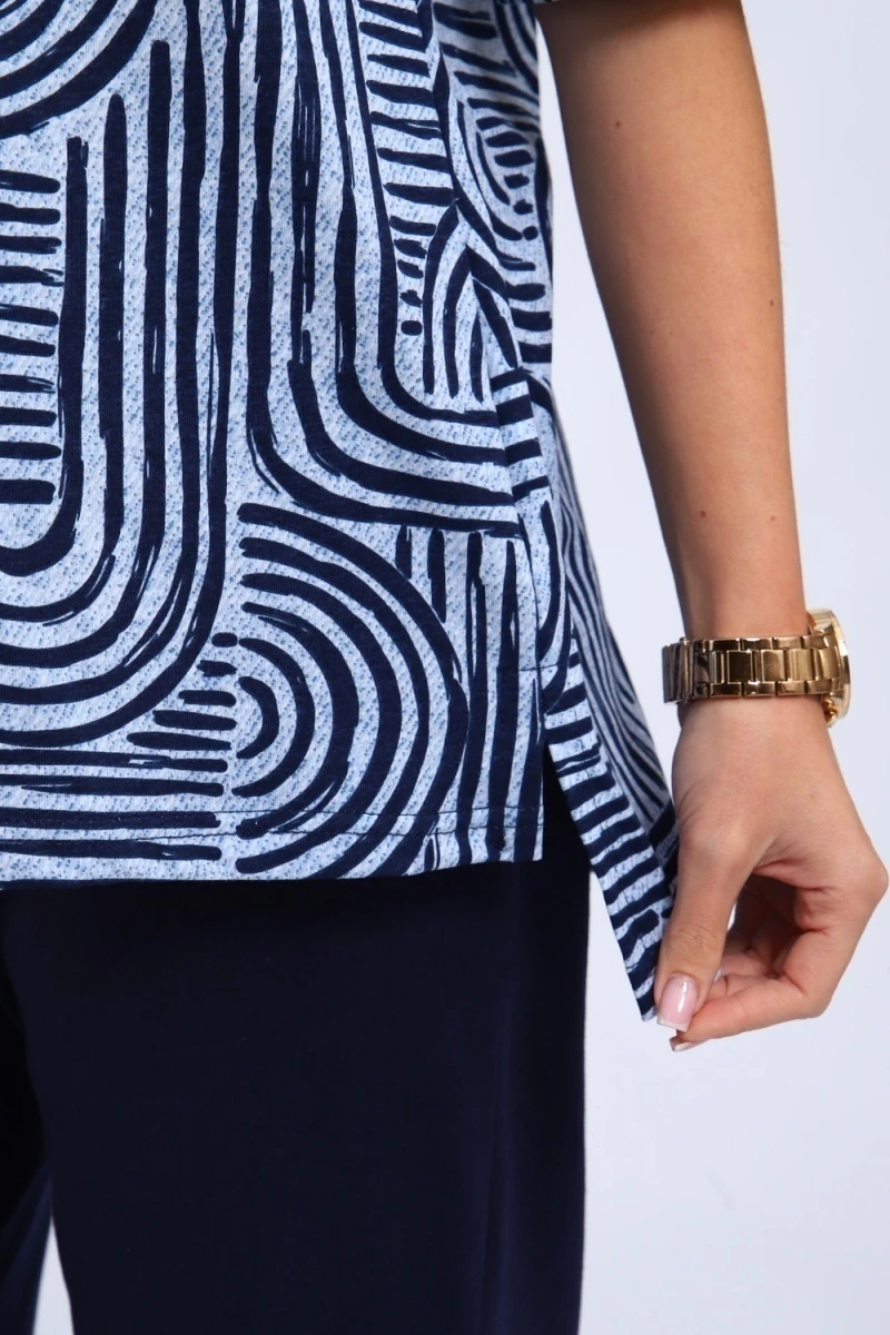 Костюм с брюками 344 (голубой)