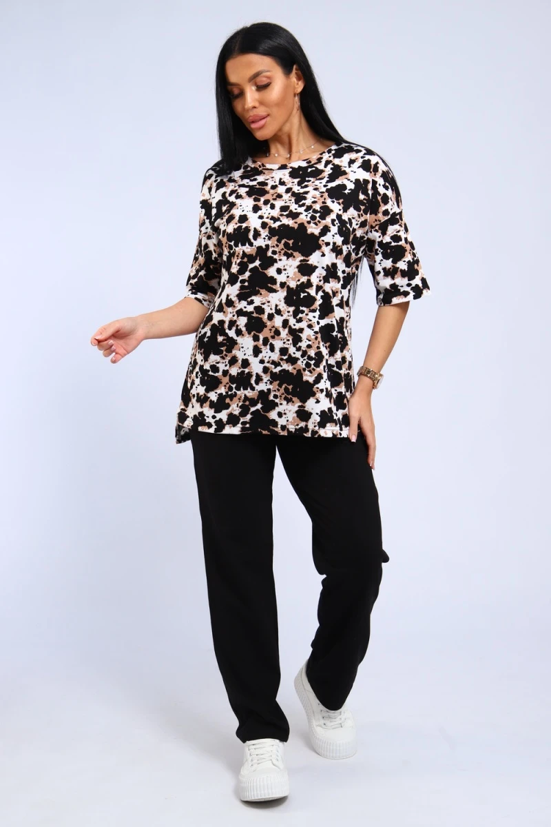 Костюм с брюками 343 (черный)