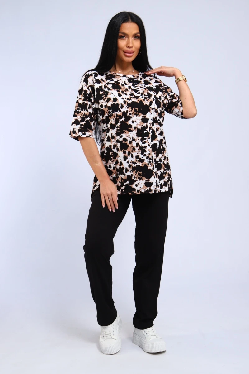 Костюм с брюками 343 (черный)