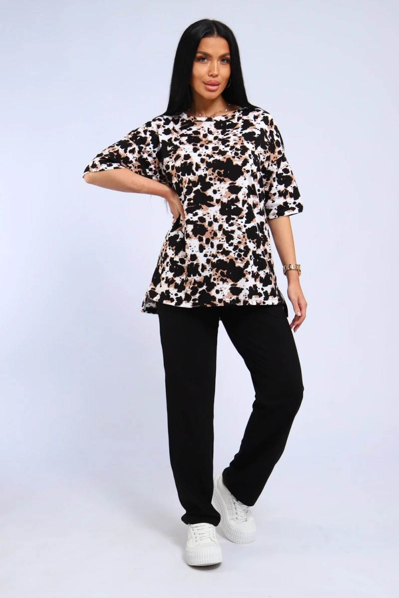 Костюм с брюками 343 (черный)