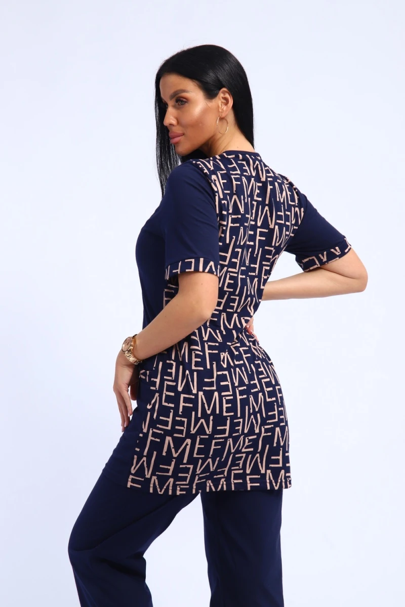 Костюм с брюками 346 (темно-синий)