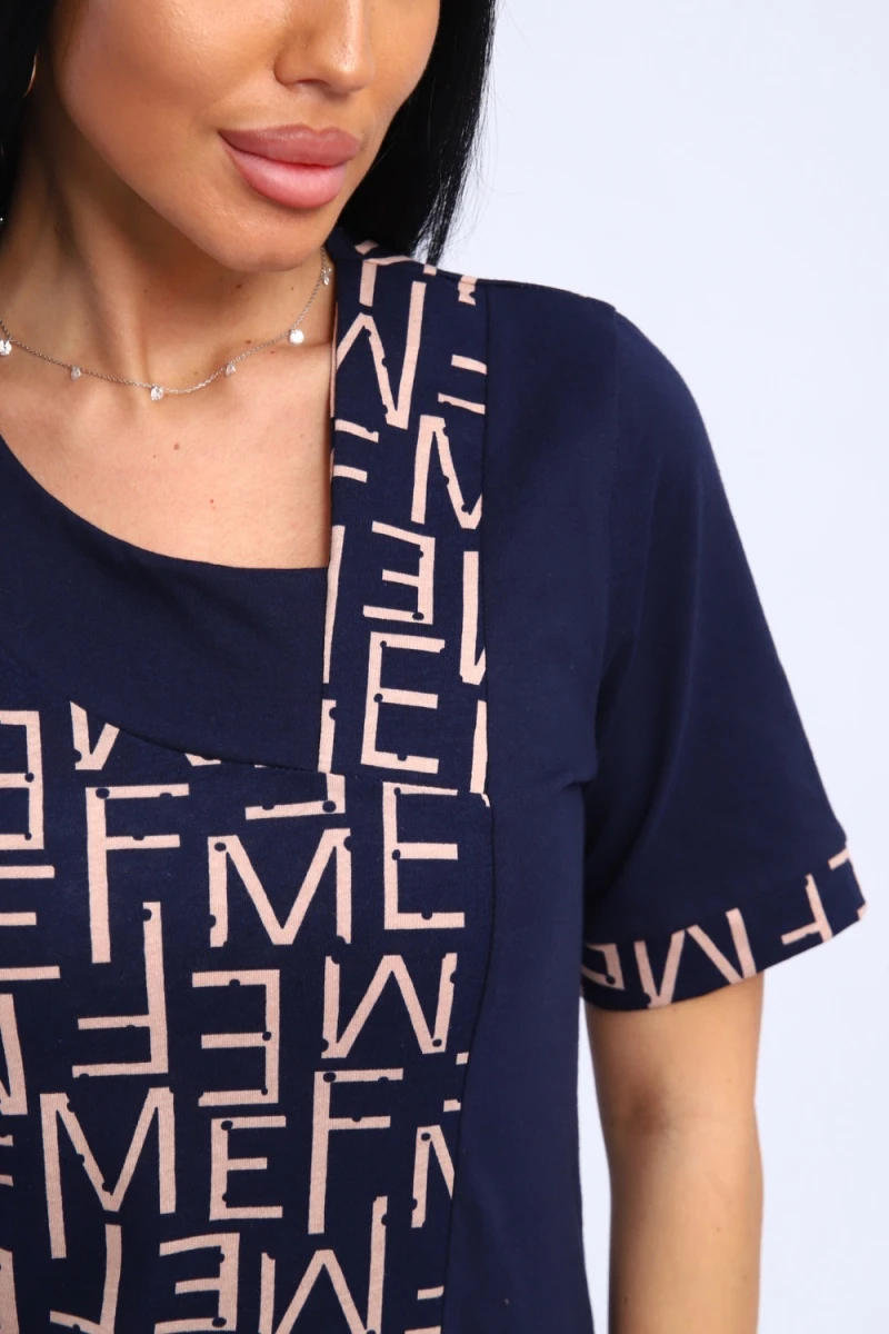 Костюм с брюками 346 (темно-синий)