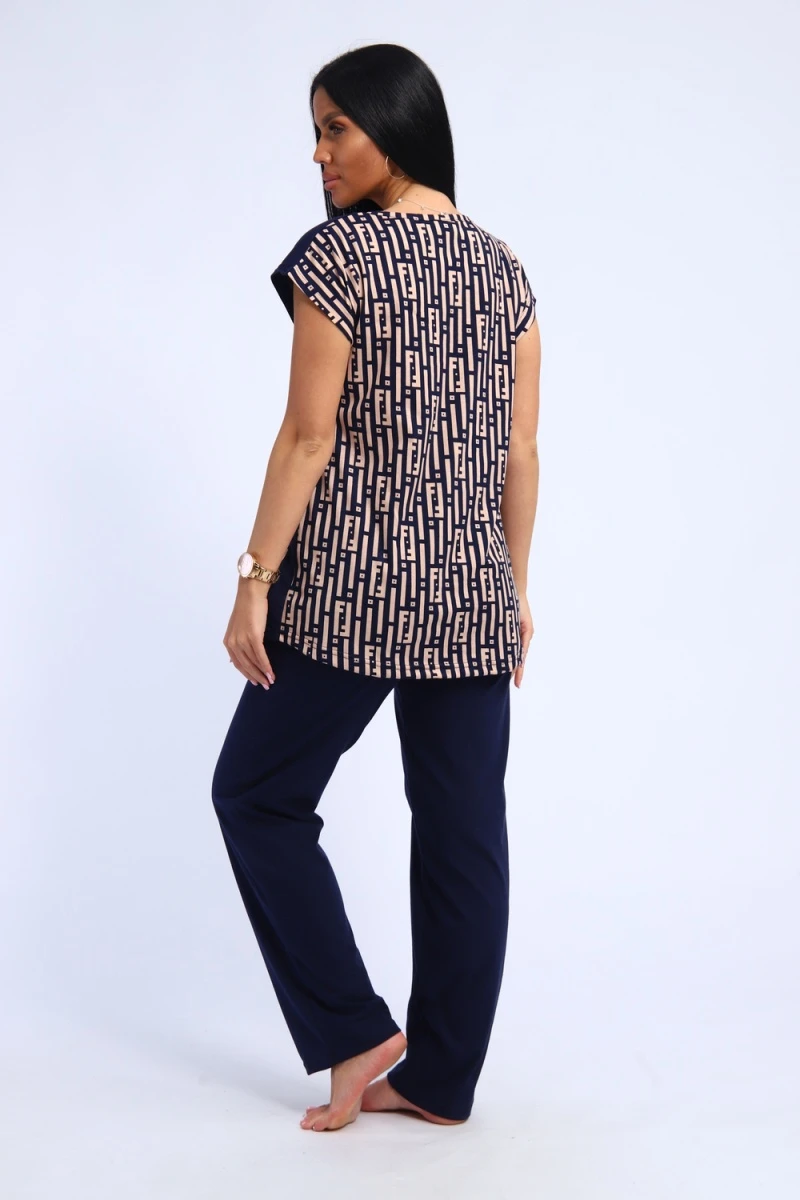 Костюм с брюками 345 (темно-синий)