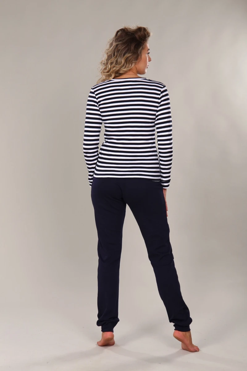 Костюм с брюками с брюками 68 (черно-белый)