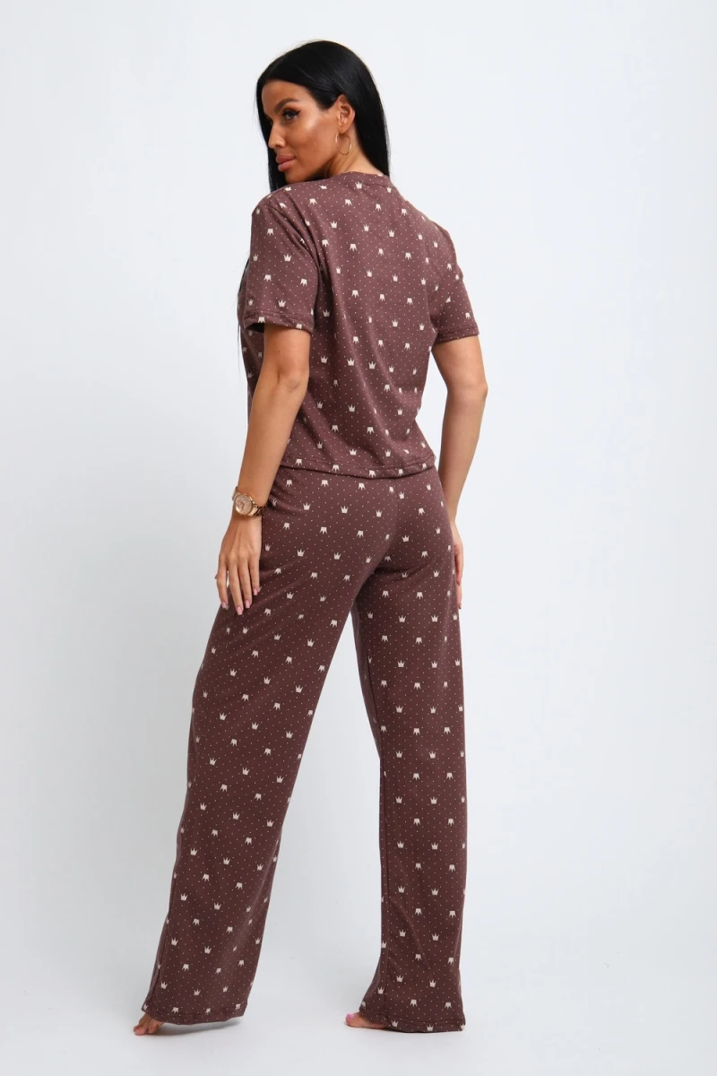 Пижама с брюками 309 (коричневый)