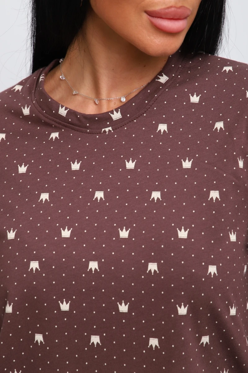 Пижама с брюками 309 (коричневый)